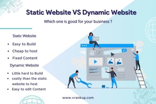 Static Website and Dynamic Website advantages and disadvantage for business – vrankup blog